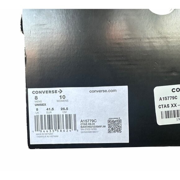 ⭐Converse Chuck Taylor All Star XXHi Pride Sz 8 Mens Shoes Sneaker Black A15779C - Picture 8 of 11